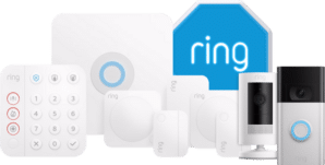 Ring Alarmsysteem met 4 sensoren + Stick Up Cam Wit + Video Doorbell + Sirene